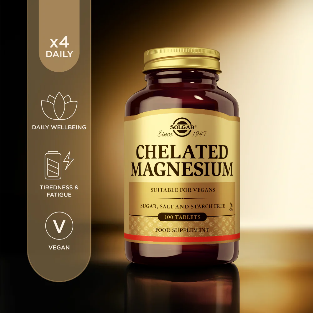 Solgar Chelated Magnesium 100 Tablets - Image 3