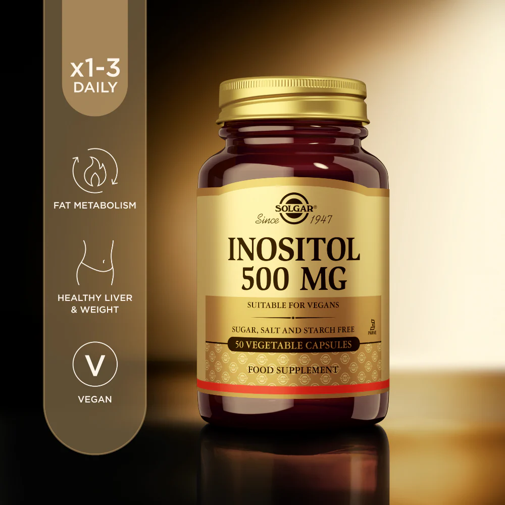Solgar Inositol 500 mg 50 Vegetable Capsules - Image 3