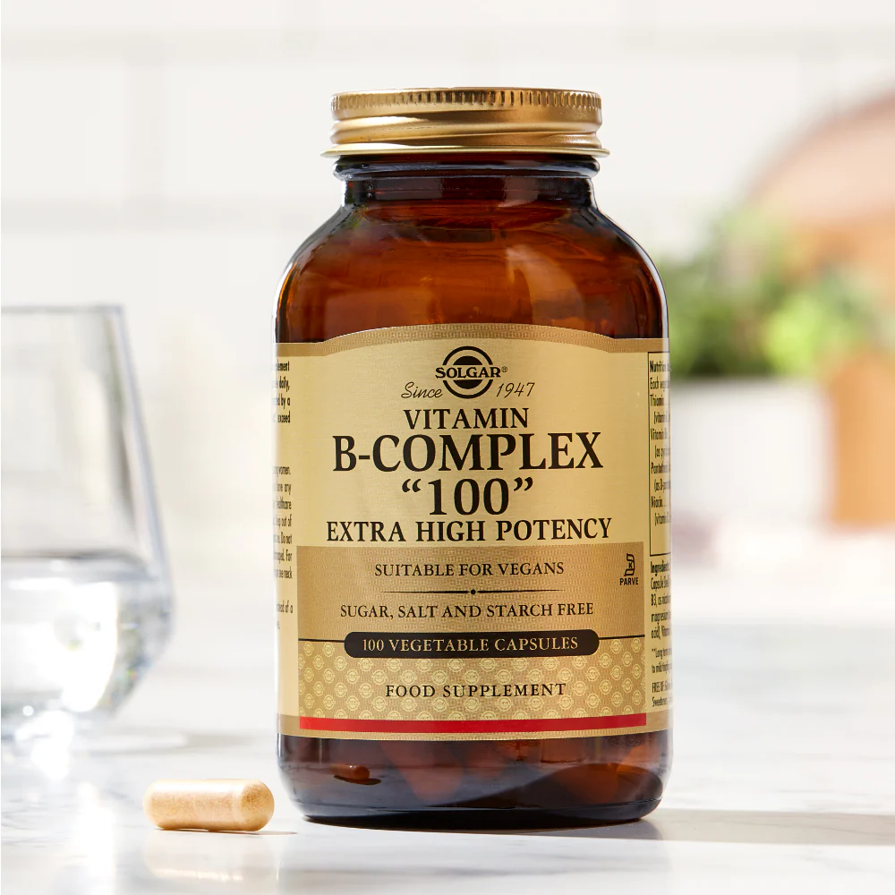 Solgar Vitamin B-Complex 100 Extra High Potency 100 Vegetable Capsules - Image 3