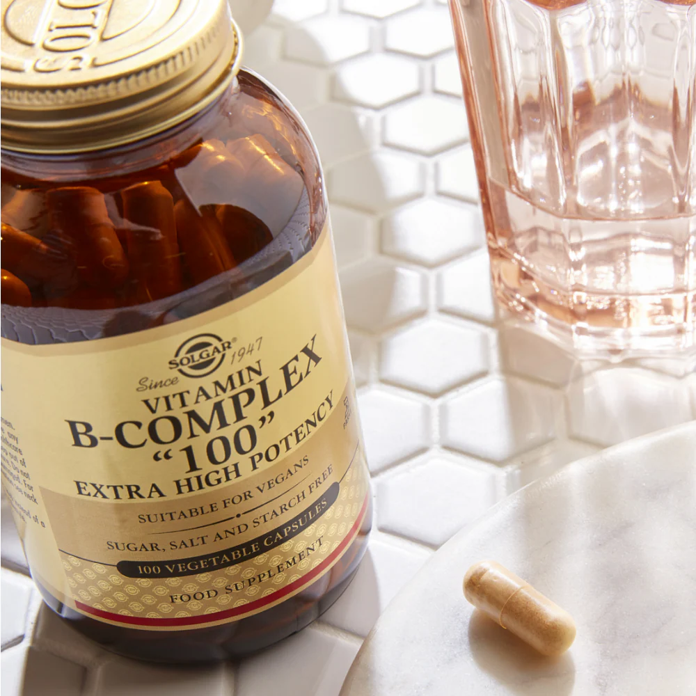 Solgar Vitamin B-Complex 100 Extra High Potency 100 Vegetable Capsules - Image 4