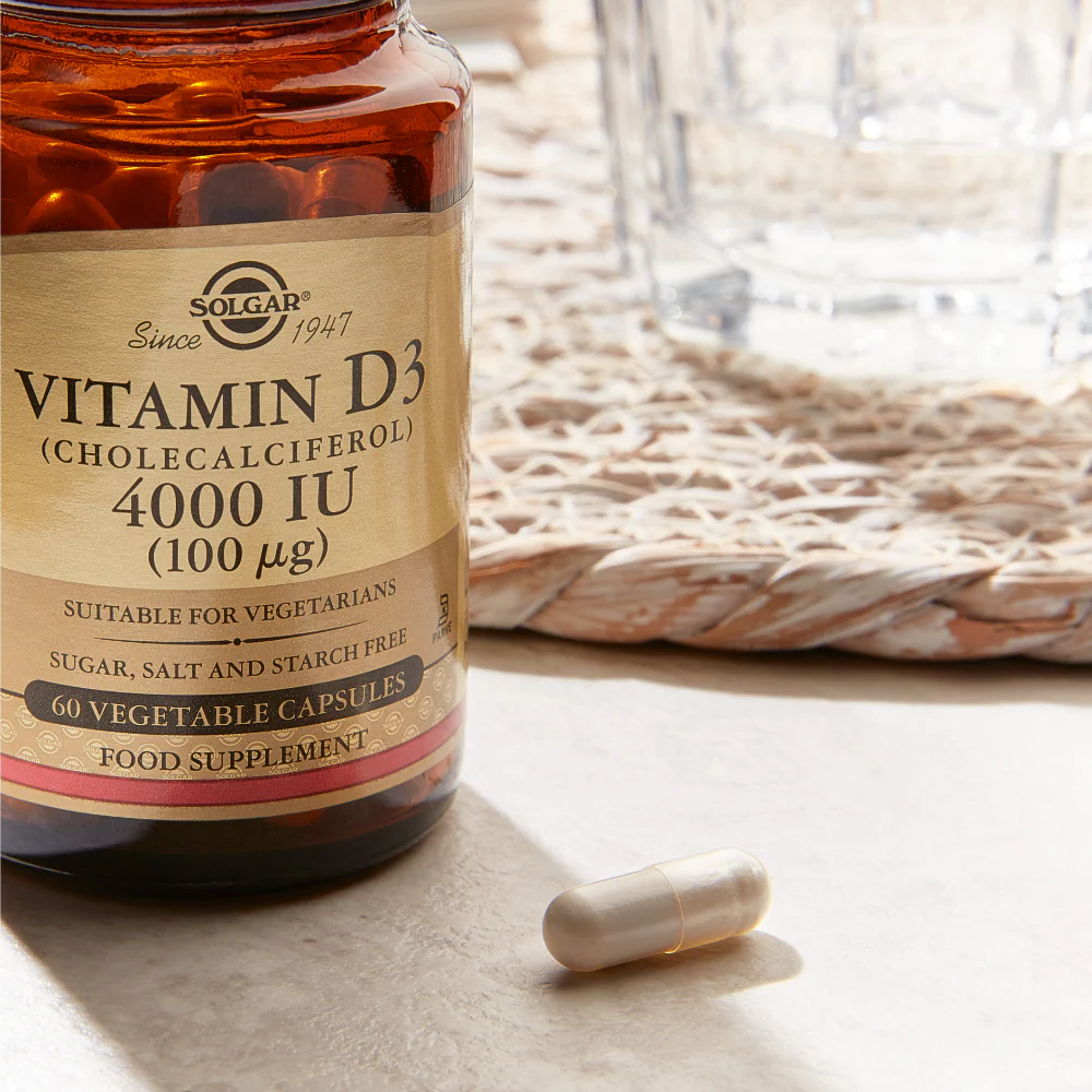 Solgar Vitamin D3 Cholecalciferol 4000 IU 100 µg 120 Vegetable Capsules - Image 4