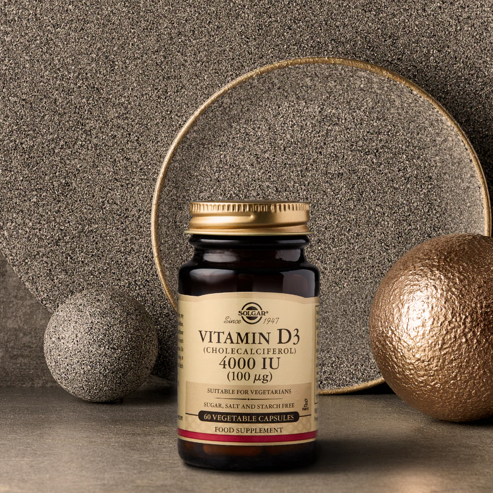 Solgar Vitamin D3 Cholecalciferol 4000 IU 100 µg 60 Vegetable Capsules - Image 3