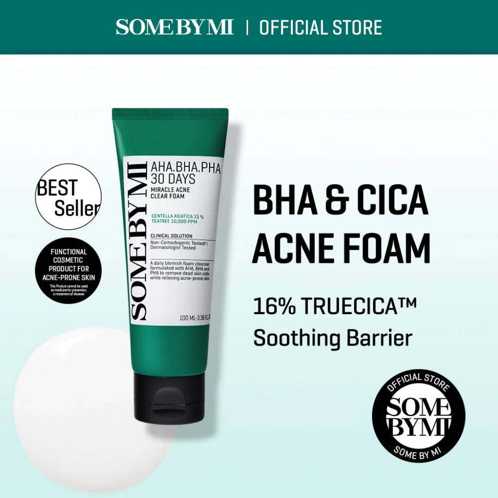 Some By Mi 30 Days AHA, BHA, PHA Miracle Cleansing Foam 100ml - Image 2