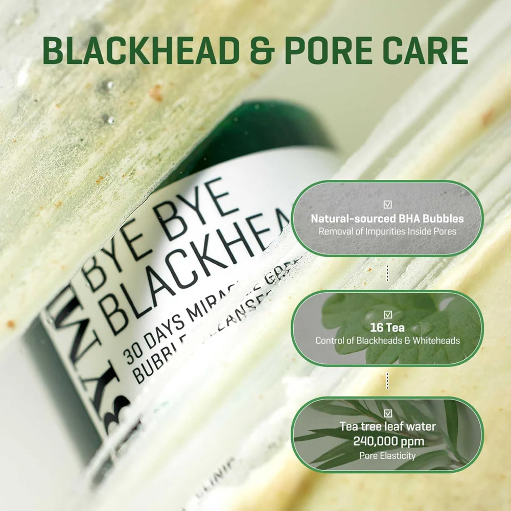 Some By Mi 30 Days Bye Bye Blackhead Miracle Green Tea-Tox Bubble Cleanser 120g - Image 4
