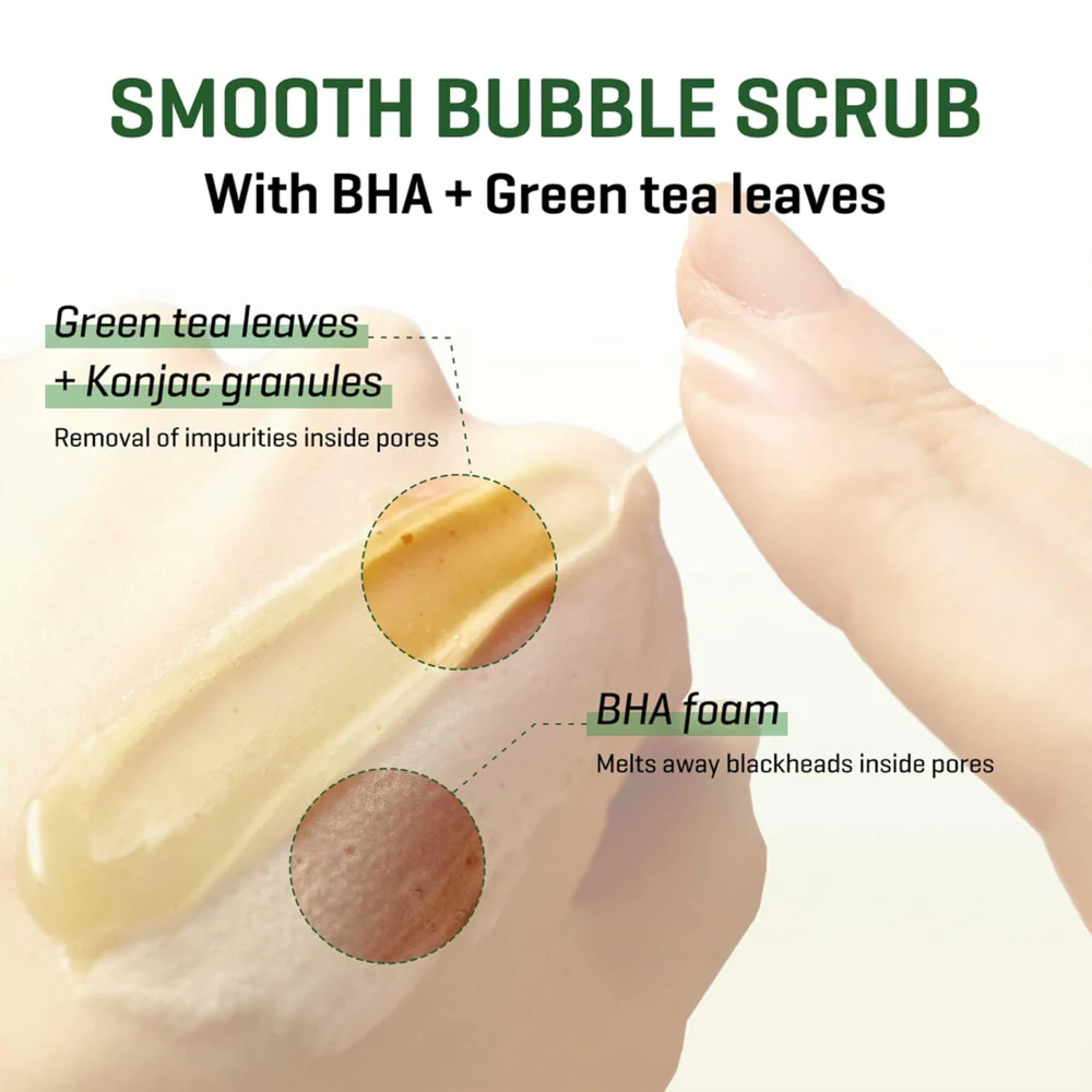 Some By Mi 30 Days Bye Bye Blackhead Miracle Green Tea-Tox Bubble Cleanser 120g - Image 5
