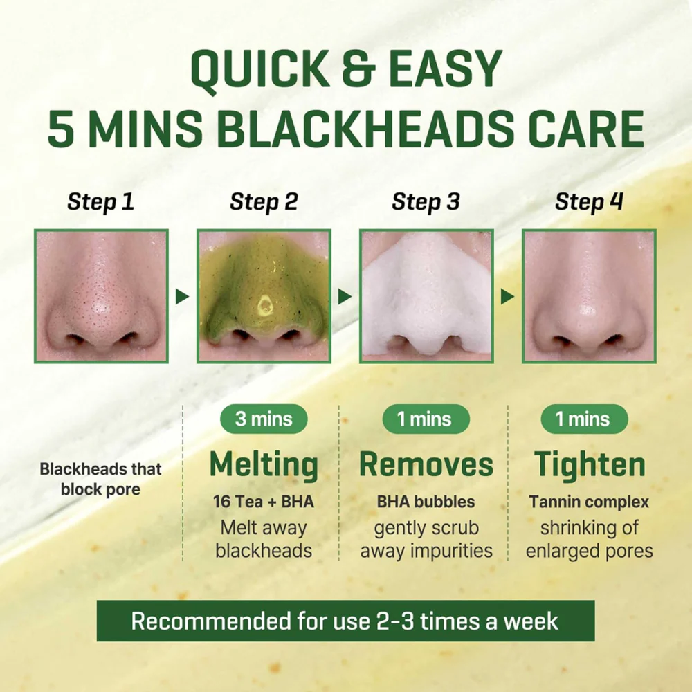 Some By Mi 30 Days Bye Bye Blackhead Miracle Green Tea-Tox Bubble Cleanser 120g - Image 6