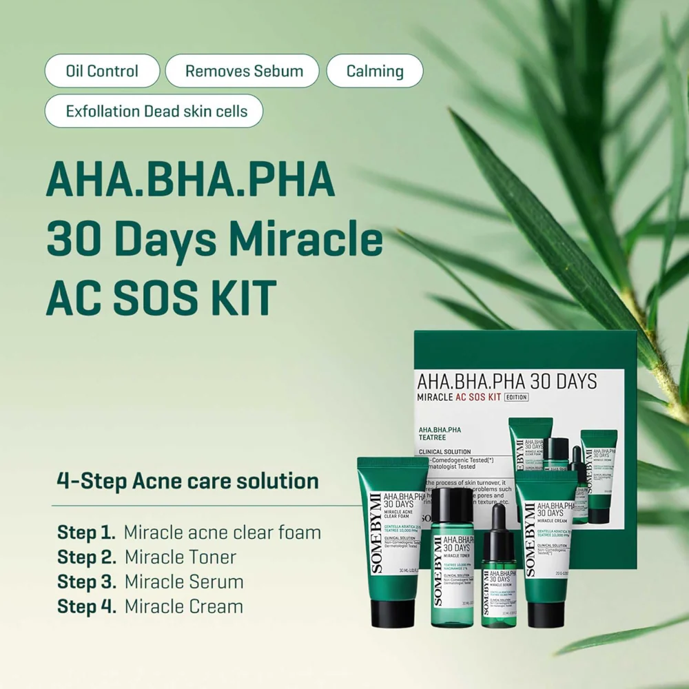 Some By Mi 4 Piece 30 Days AHA, BHA, PHA Miracle AC SOS Kit - Image 3
