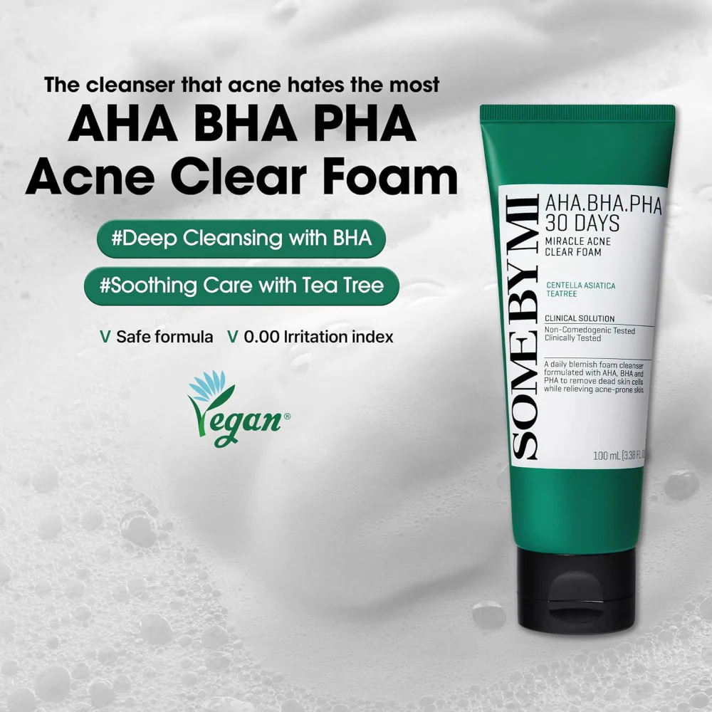 Some By Mi AHA, BHA, PHA 30 Days Miracle Acne Clear Foam 50ml - Image 2