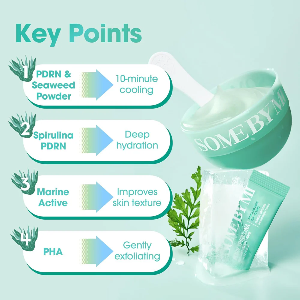 Some By Mi PDRN Spirulina Soothing Sherbet Mask 10 x 1g - Image 7