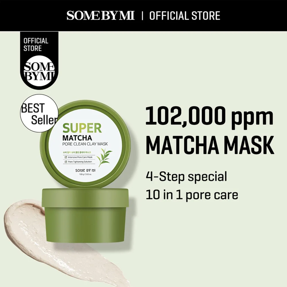 Some By Mi Super Matcha Intensive Pore Cleaning & Tightening Clay Mask 100g - Image 2