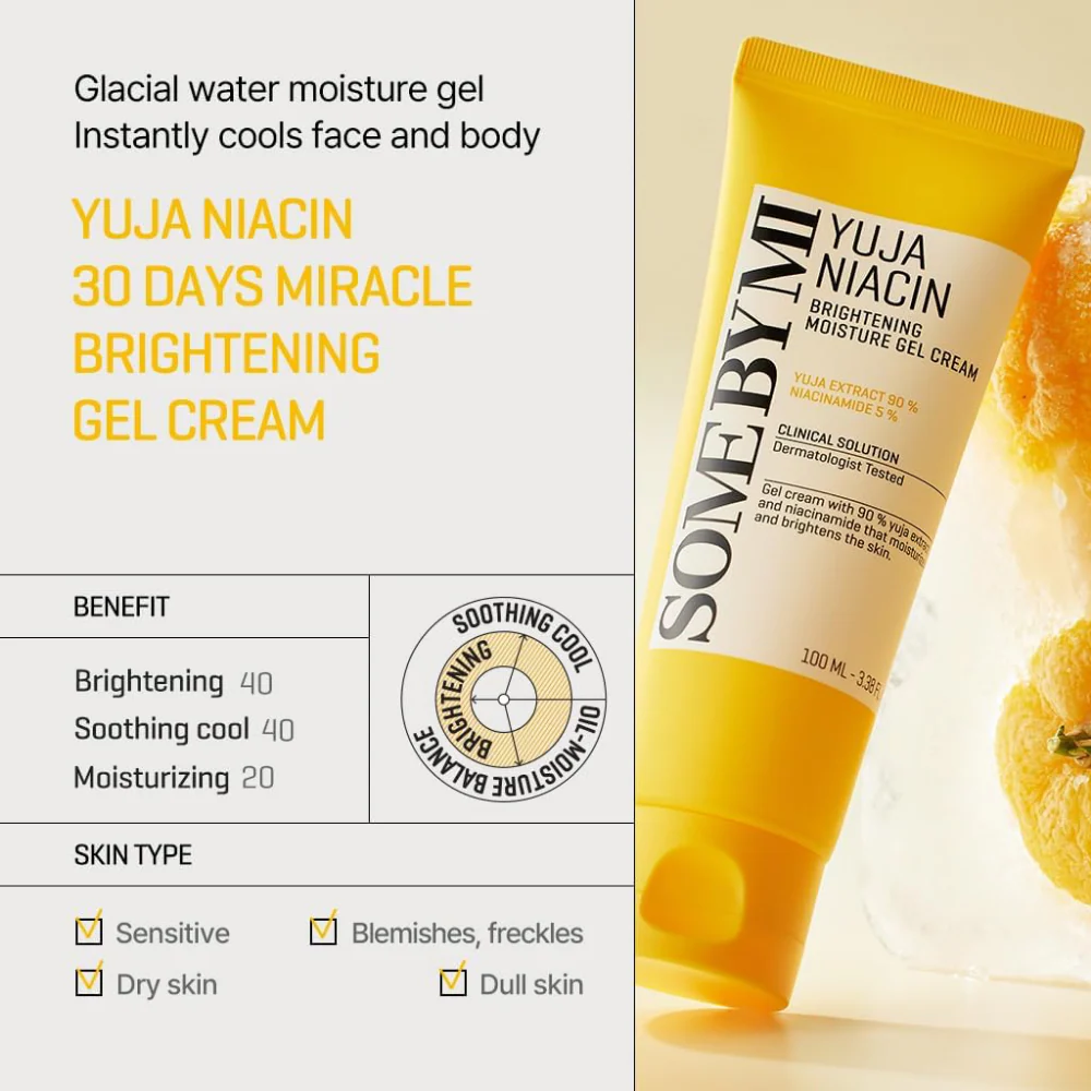 Some By Mi Yuja Niacin Brightening Moisture Gel Cream 100ml - Image 3