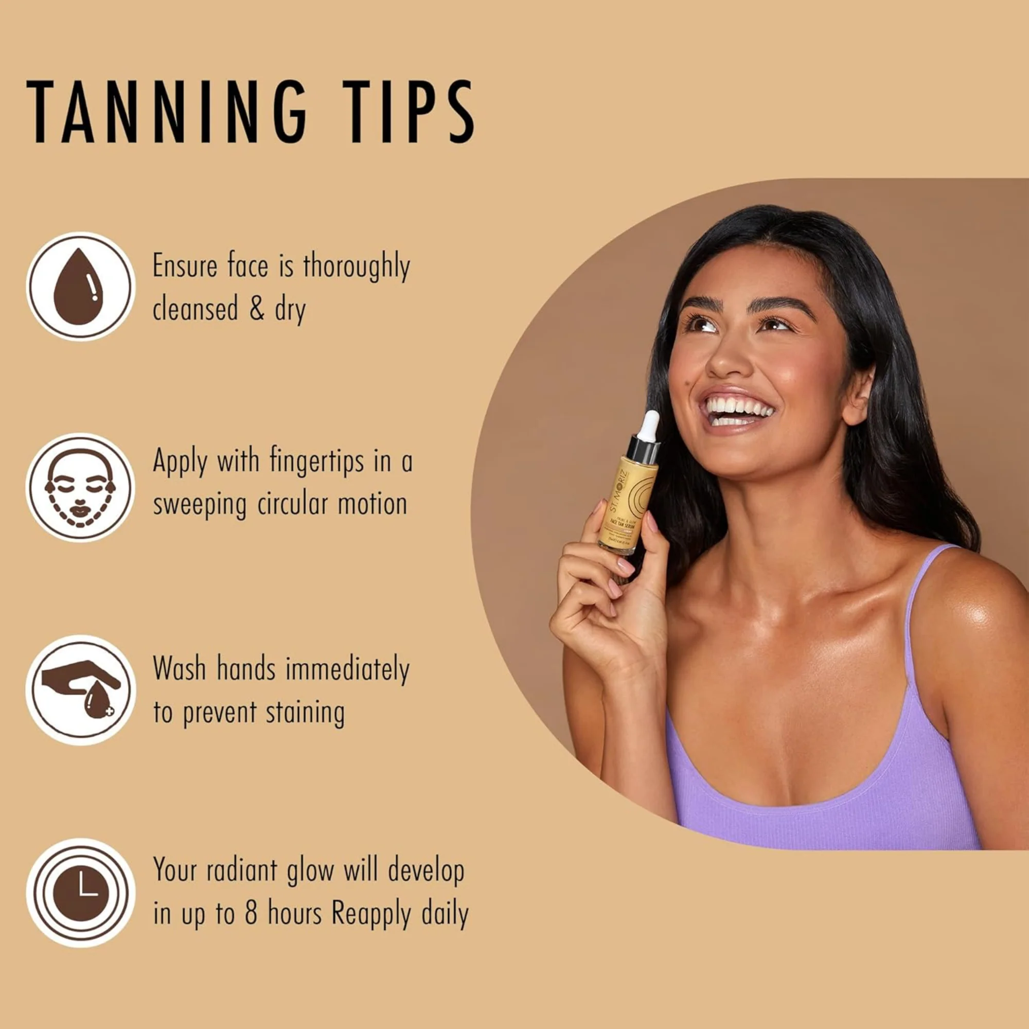 St. Moriz Professional Prime & Glow Face Tan Serum 25ml - Image 5