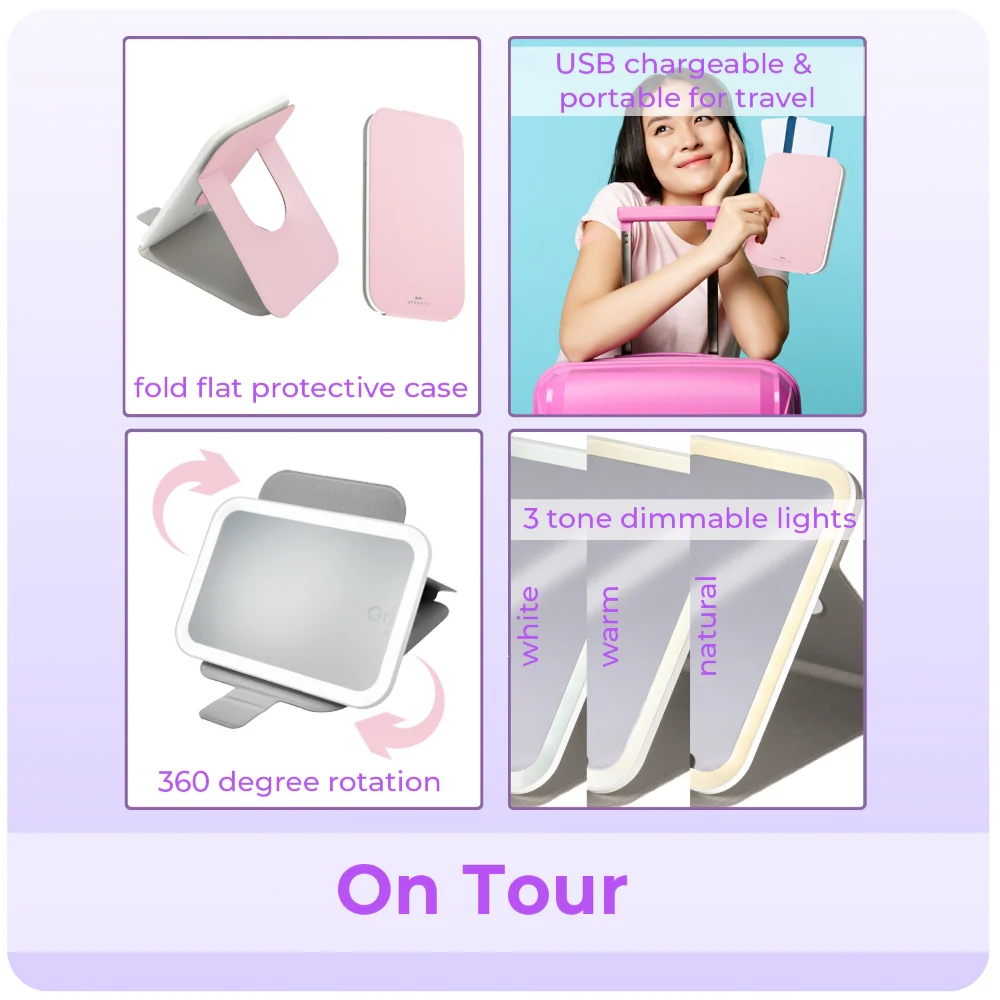 StylPro On Tour Petite Travel LED Mirror - Image 5