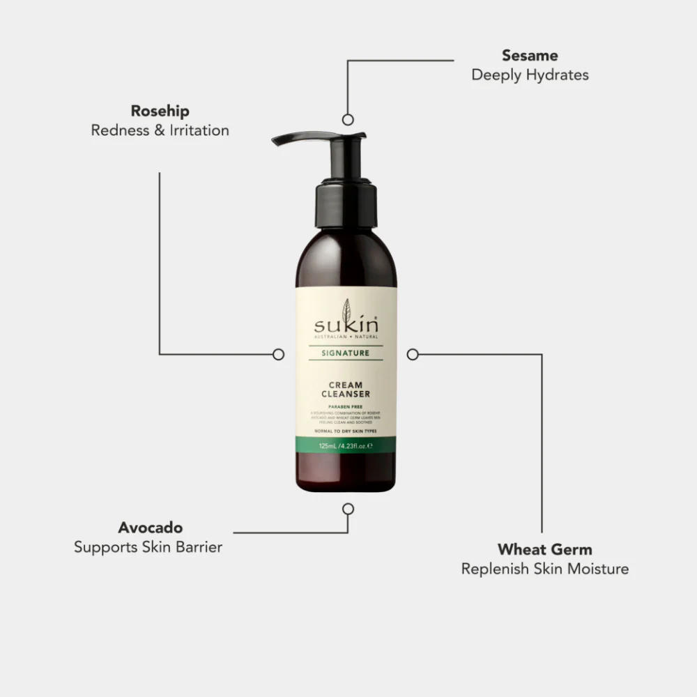 Sukin Cream Facial Cleanser 125ml - Image 3