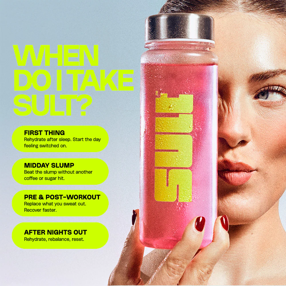 SULT Electrolyte Hydration Powder Supplement Peach Citrus x26 - Image 11