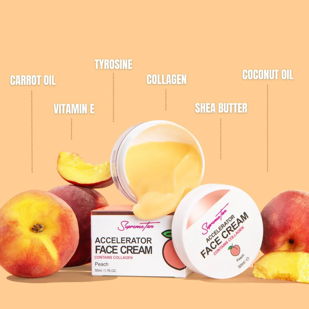 SupremeTan Accelerator Face Tanning Cream Peach 50g - Image 2