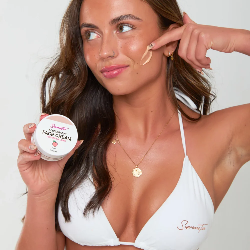 SupremeTan Accelerator Face Tanning Cream Peach 50g - Image 3