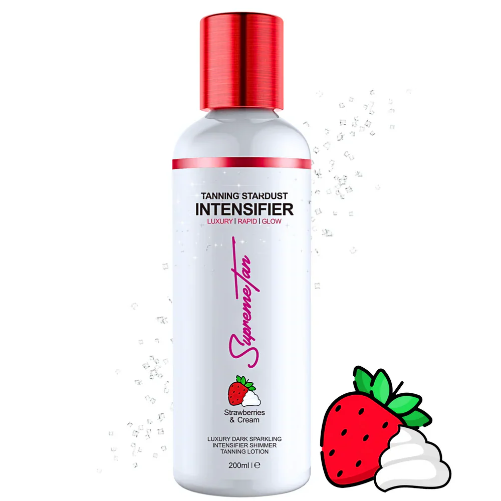 SupremeTan Luxury Stardust Intensifier Tanning Cream Strawberries & Cream 200ml - Image 2