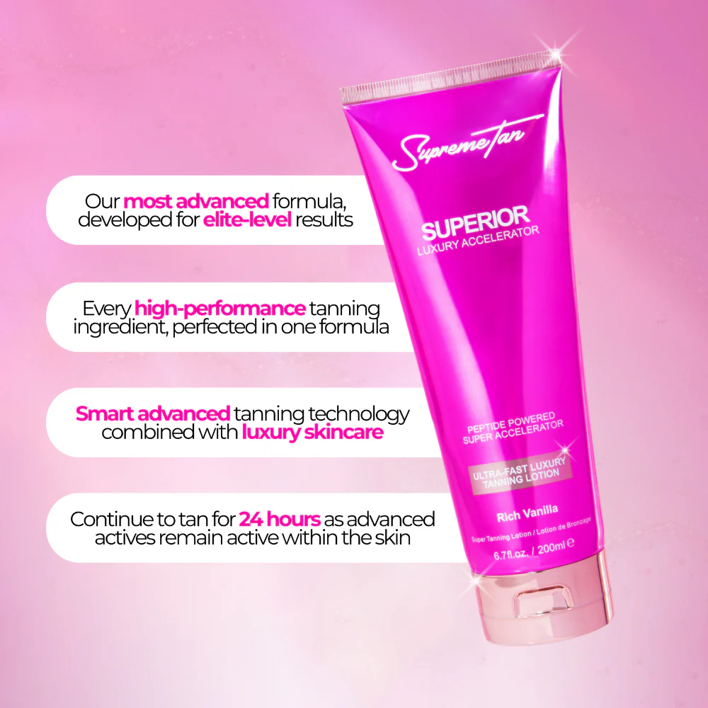 SupremeTan Superior Peptide Powered Ultra-Fast Luxury Tanning Accelerator Lotion 200ml - Image 2