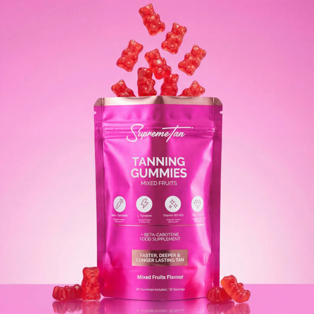 SupremeTan Tanning Gummies Raspberry 60 Gummies - Image 6
