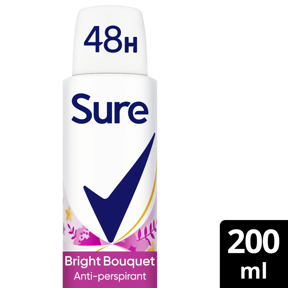 Sure Essential Protection 48h Bright Bouquet Anti-Perspirant Deodorant Spray 200ml - Image 2
