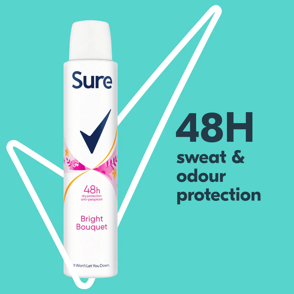 Sure Essential Protection 48h Bright Bouquet Anti-Perspirant Deodorant Spray 200ml - Image 5