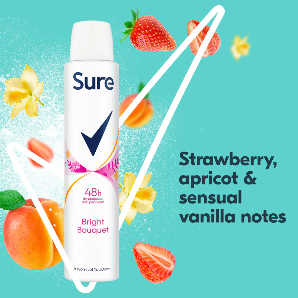 Sure Essential Protection 48h Bright Bouquet Anti-Perspirant Deodorant Spray 200ml - Image 6