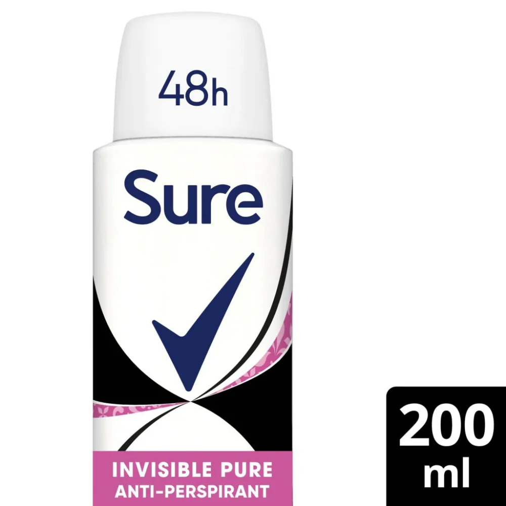 Sure Essential Protection 48h Invisible Pure Anti-Perspirant Deodorant Spray 200ml - Image 2