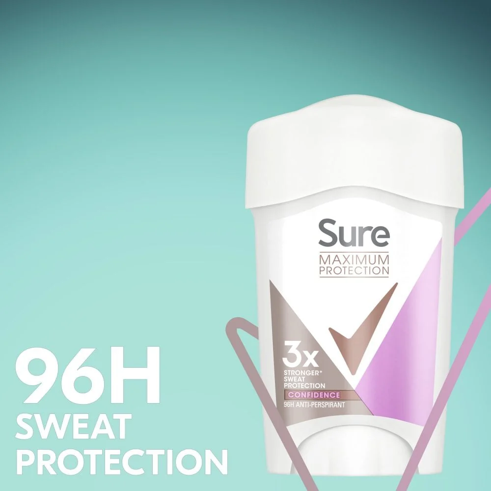 Sure Maximum Protection 96h Confidence Anti-Perspirant Deodorant Stick 45ml - Image 3