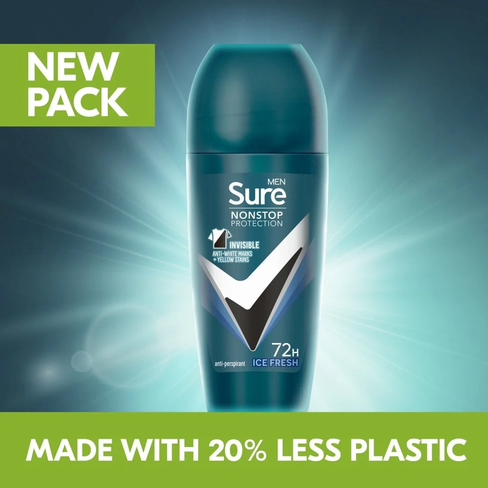 Sure Men Nonstop Protection 72h Invisible Ice Anti-Perspirant Deodorant Roll-On 50ml - Image 8