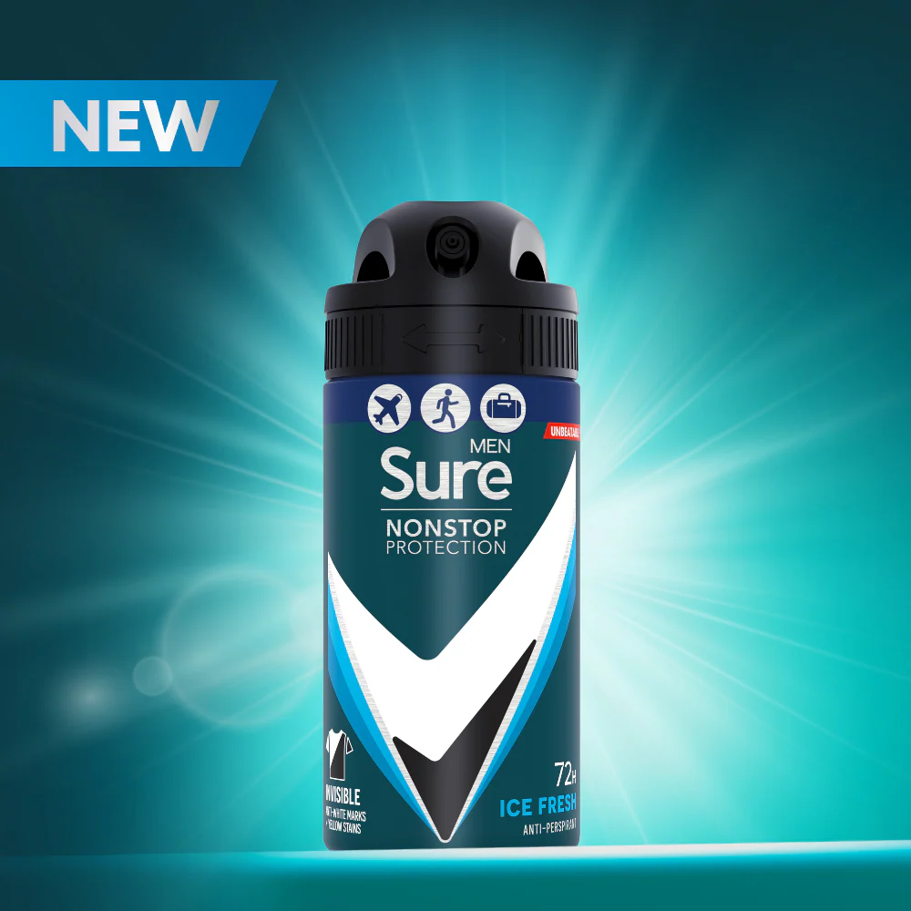 Sure Men Nonstop Protection 72h Invisible Ice Fresh Anti-Perspirant Deodorant Spray 75ml - Image 8