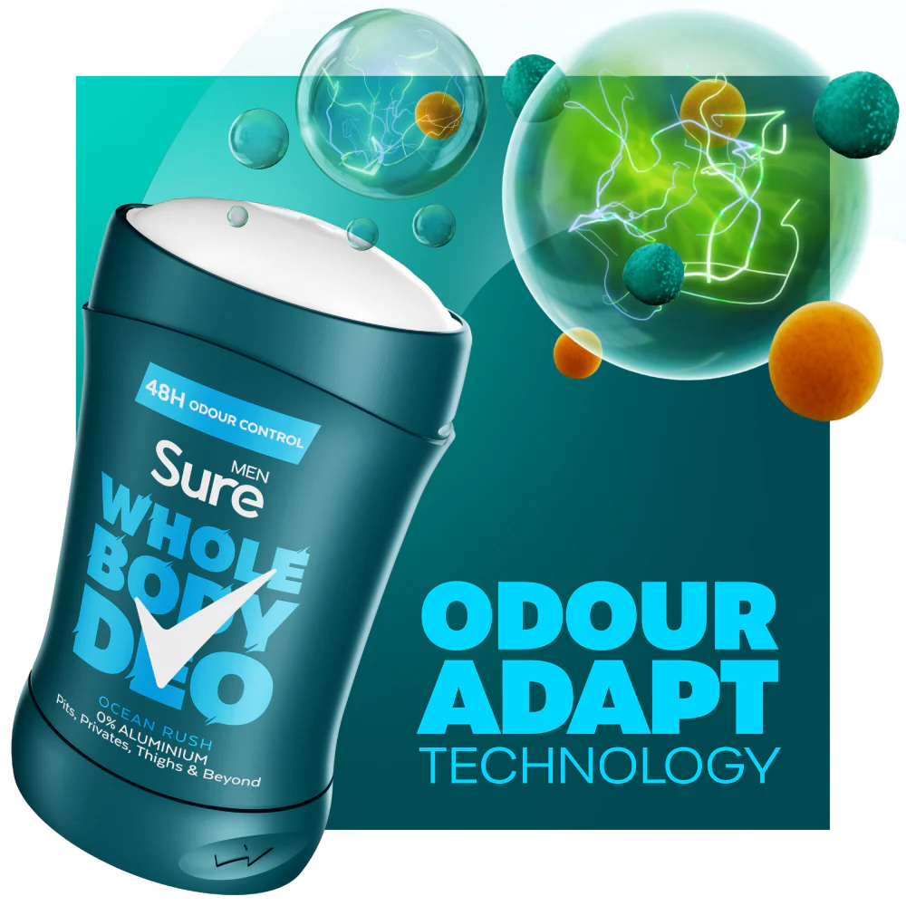 Sure Men Whole Body Deo 48h Ocean Rush Deodorant Stick 50ml - Image 4