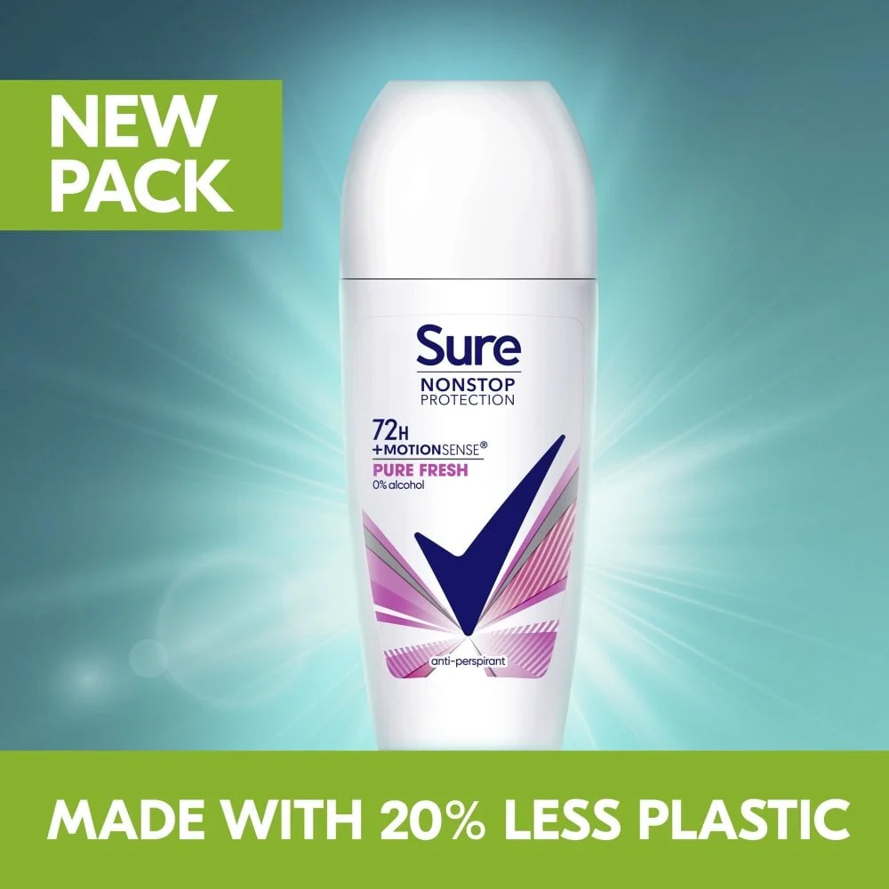 Sure Nonstop Protection 72h Pure Fresh Anti-Perspirant Deodorant Roll-On 50ml - Image 3