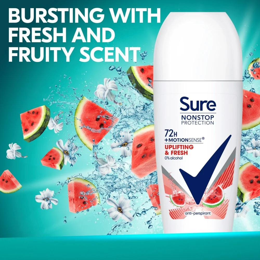 Sure Nonstop Protection 72h Uplifting & Fresh Anti-Perspirant Deodorant Roll-On 50ml - Image 7