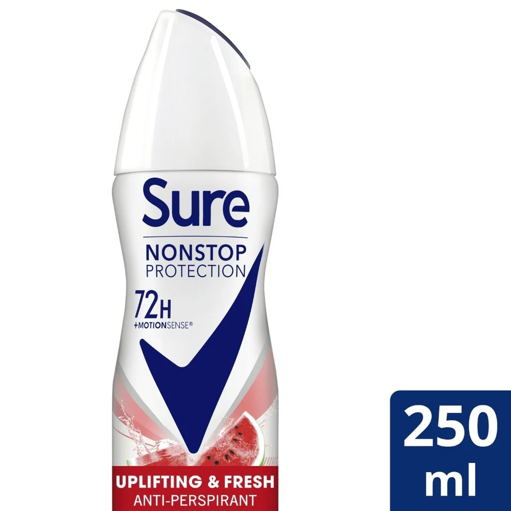 Sure Nonstop Protection 72h Uplifting & Fresh Anti-Perspirant Deodorant Spray 250ml - Image 2