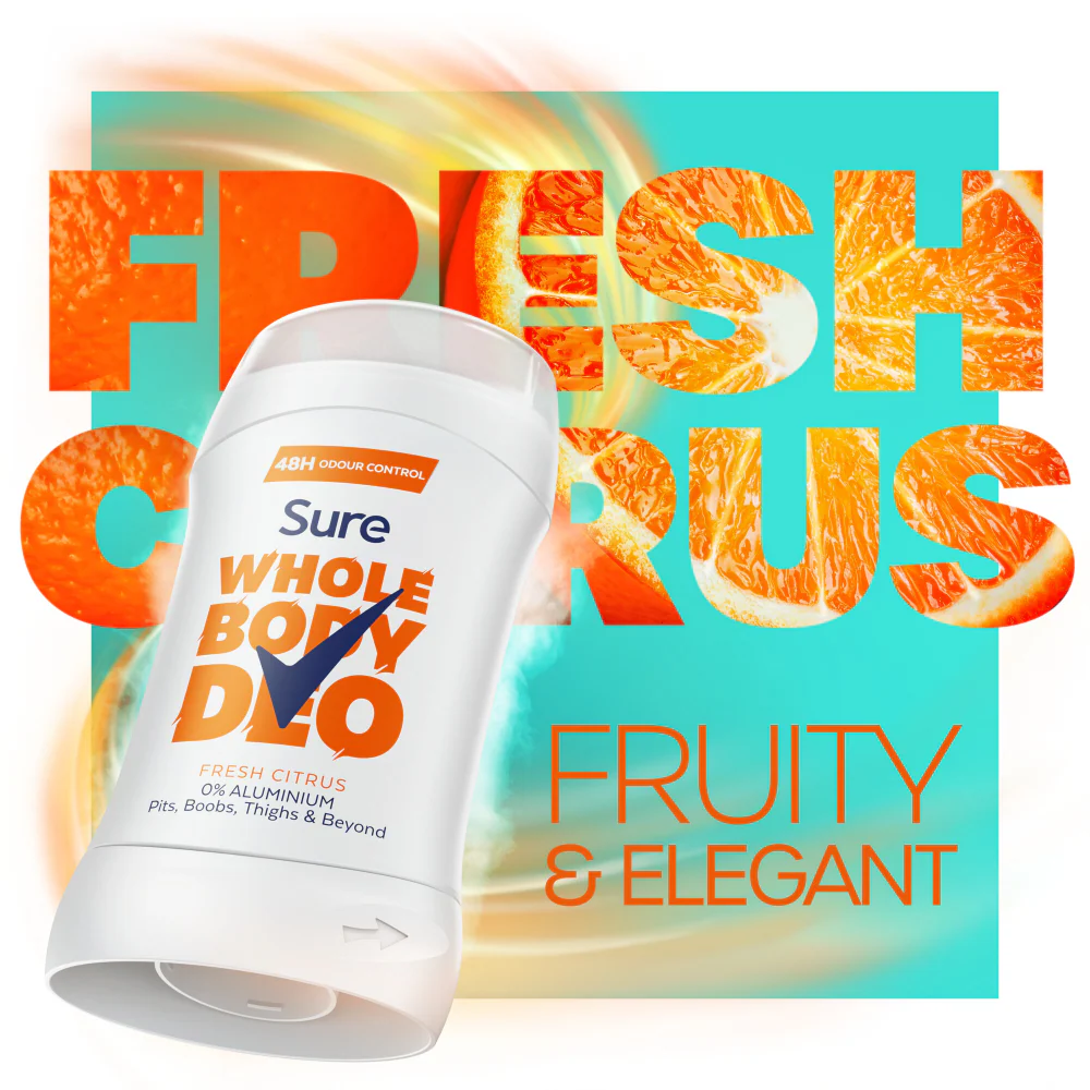 Sure Whole Body Deo 48h Fresh Citrus Deodorant Stick 50ml - Image 3