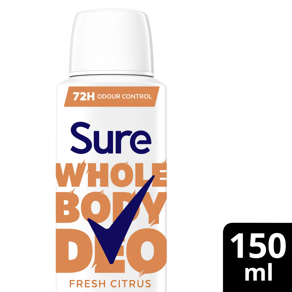 Sure Whole Body Deo 72h Fresh Citrus Deodorant Body Spray 150ml - Image 2