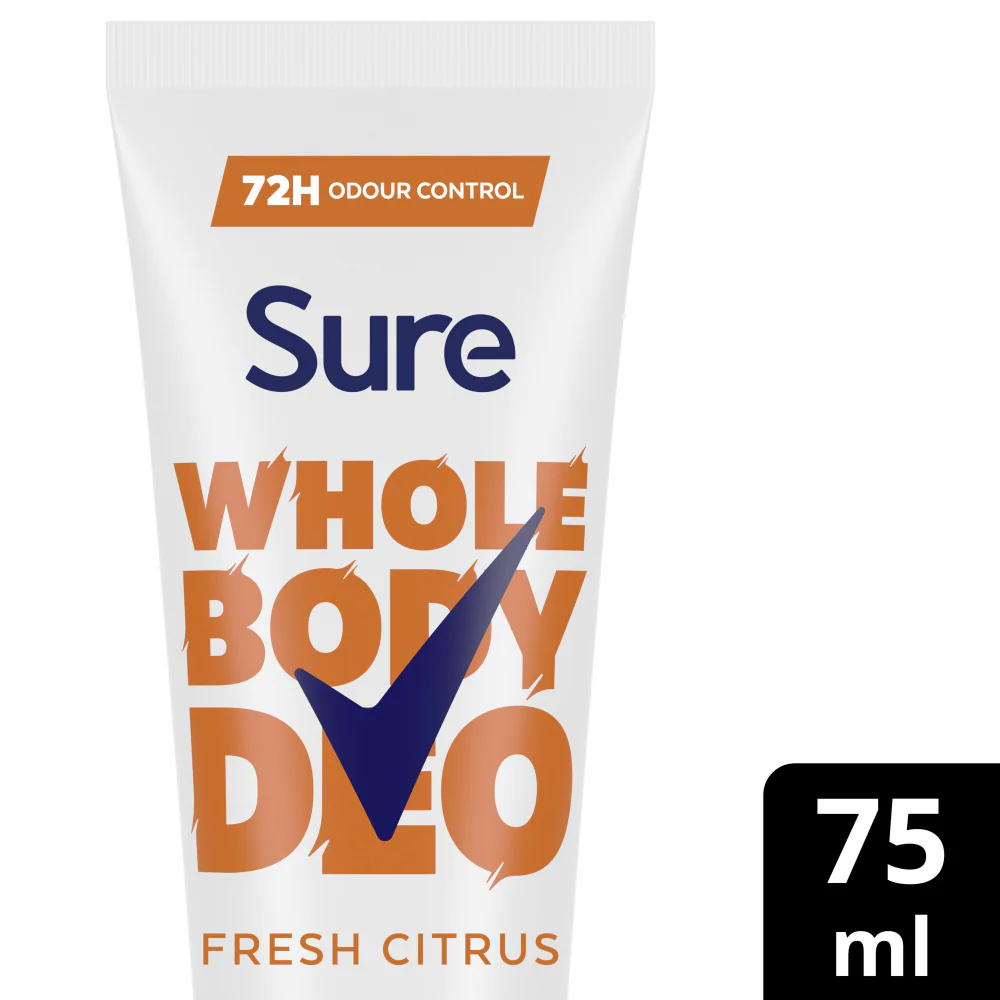 Sure Whole Body Deo 72h Fresh Citrus Deodorant Cream 75ml - Image 2