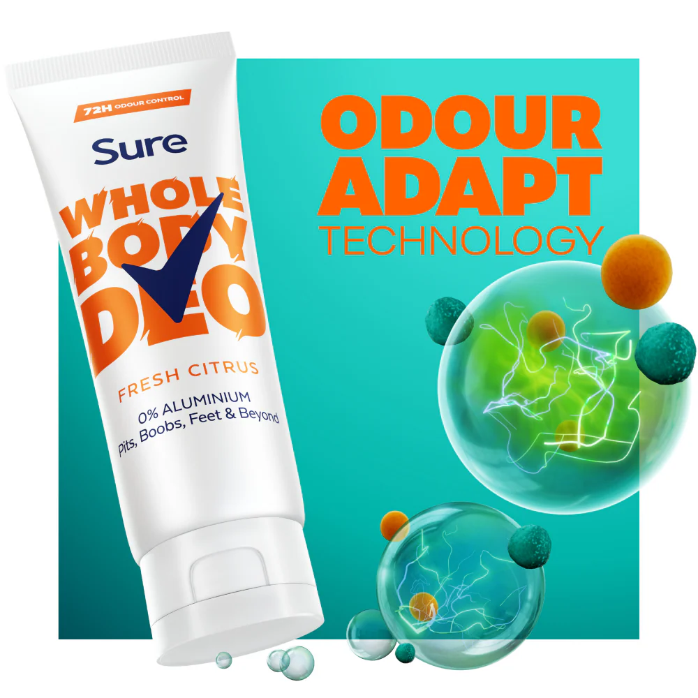 Sure Whole Body Deo 72h Fresh Citrus Deodorant Cream 75ml - Image 4