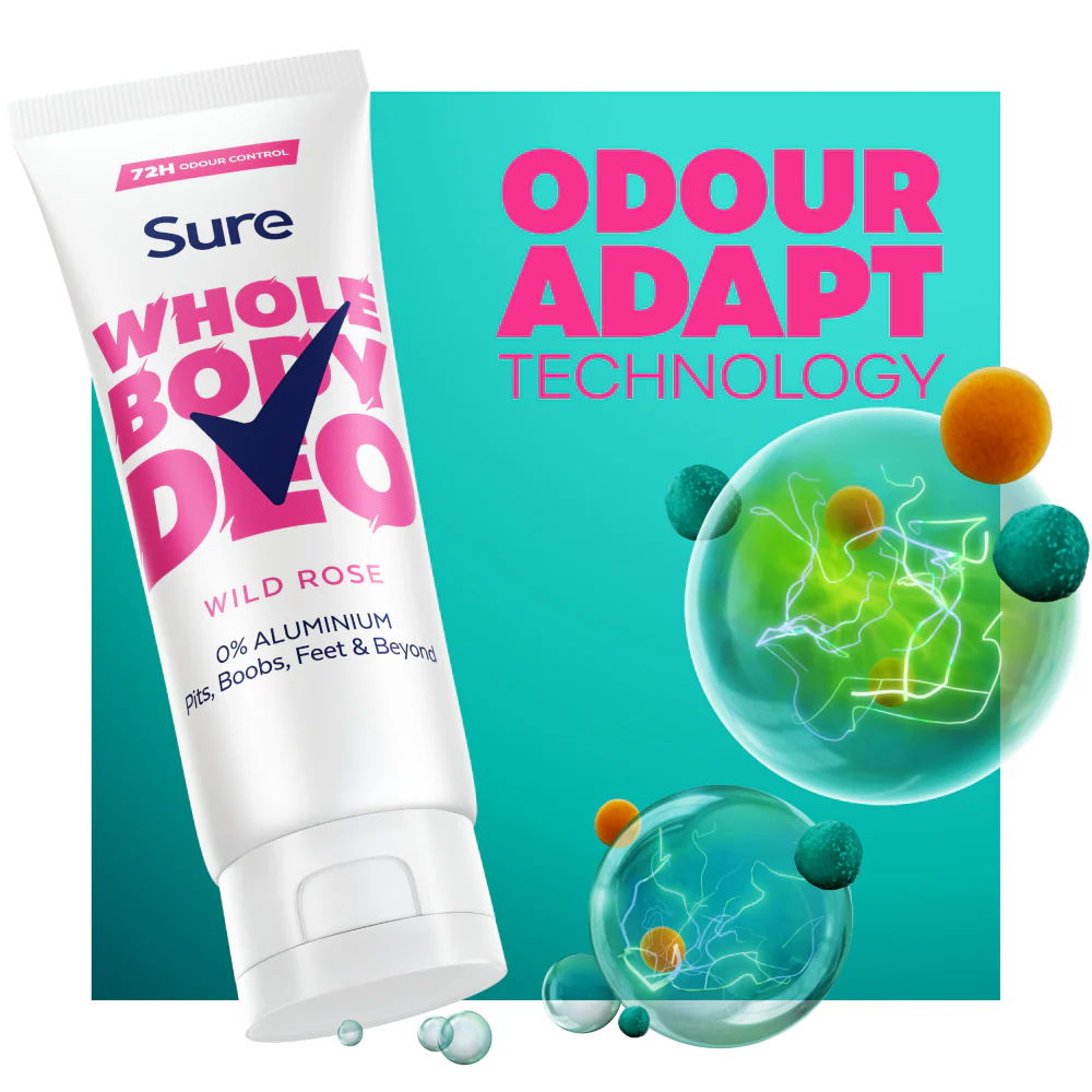 Sure Whole Body Deo 72h Wild Rose Deodorant Cream 75ml - Image 4