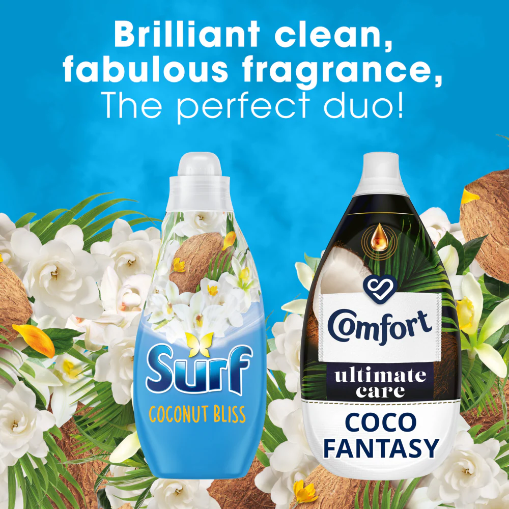 Surf Coconut Bliss Concentrated Liquid Laundry Washing Detergent 24 Washes 648ml - Image 5