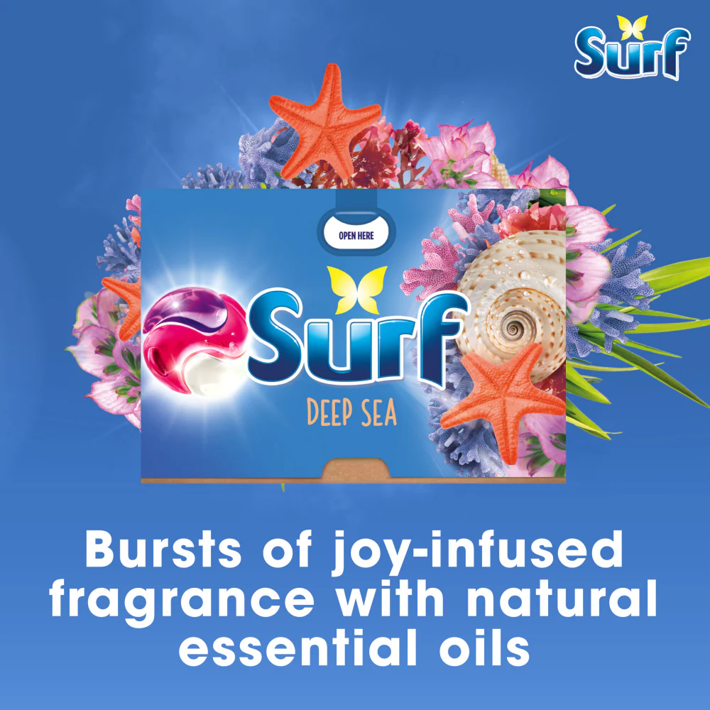 Surf Deep Sea 3-In-1 Laundry Washing Detergent Capsules 51 Washes - Image 4
