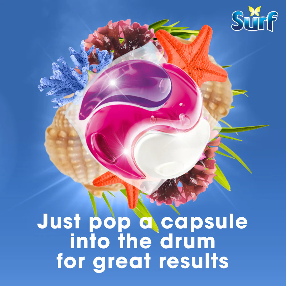 Surf Deep Sea 3-In-1 Laundry Washing Detergent Capsules 51 Washes - Image 5