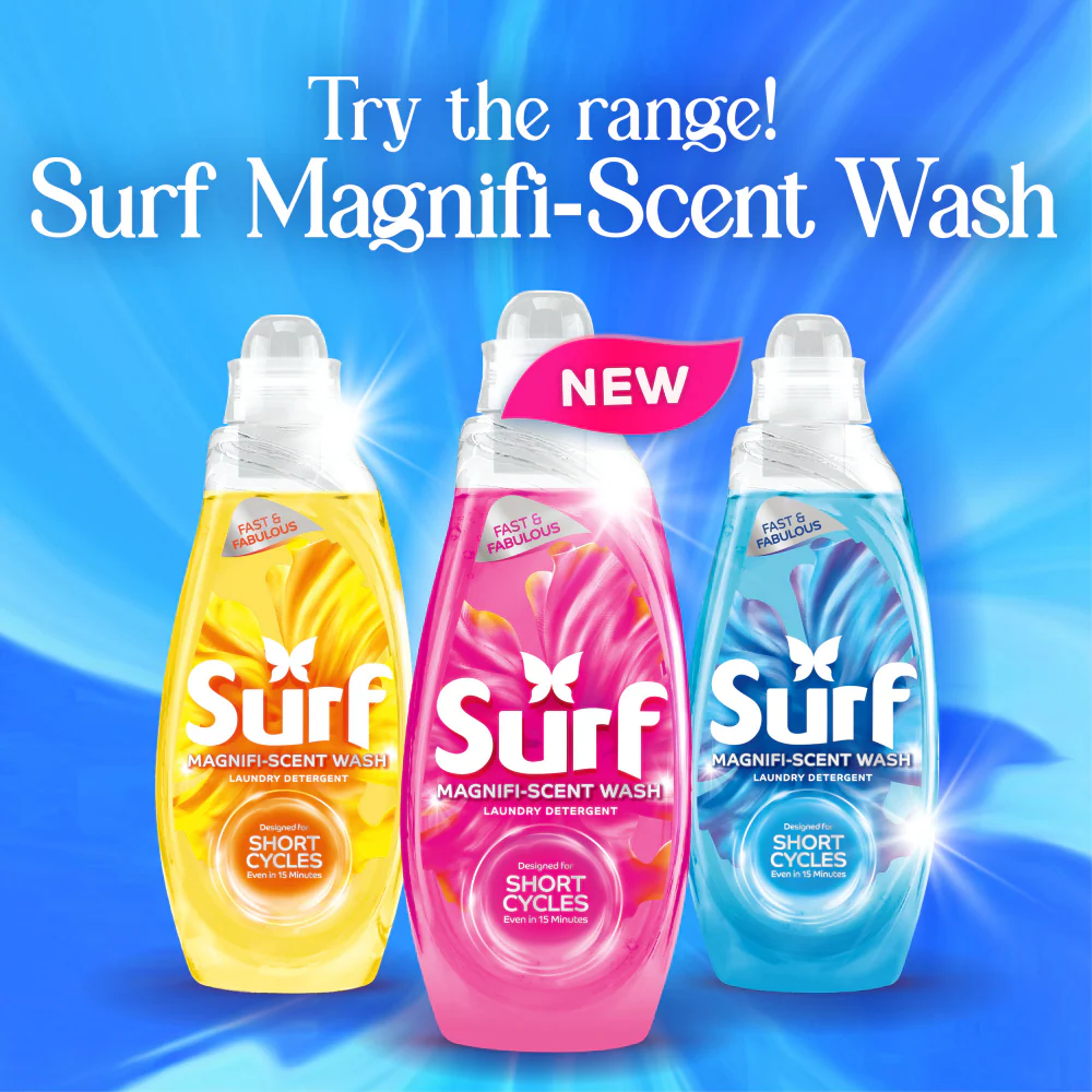 Surf Magnifi-Scent Wash Aqua Bliss Liquid Laundry Washing Detergent 31 Washes 837ml - Image 8