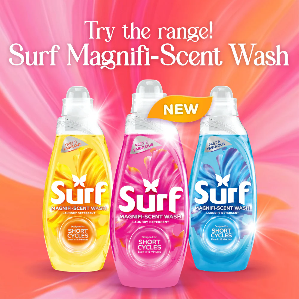 Surf Magnifi-Scent Wash Floral Fusion Liquid Laundry Washing Detergent 31 Washes 837ml - Image 8