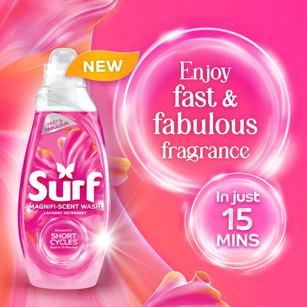 Surf Magnifi-Scent Wash Floral Fusion Liquid Laundry Washing Detergent 55 Washes 1485ml - Image 3
