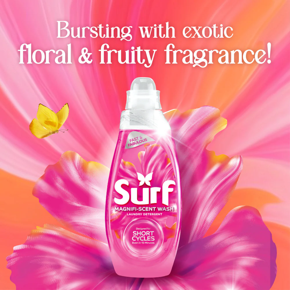 Surf Magnifi-Scent Wash Floral Fusion Liquid Laundry Washing Detergent 55 Washes 1485ml - Image 7