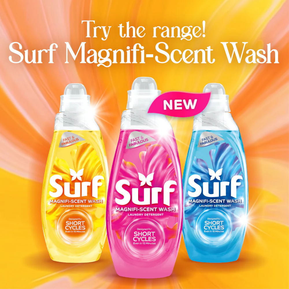 Surf Magnifi-Scent Wash Sunshine Blossom Liquid Laundry Washing Detergent 55 Washes 1485ml - Image 8