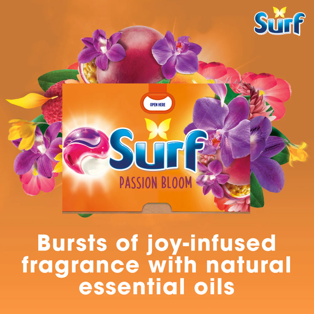 Surf Passion Bloom 3-In-1 Laundry Washing Detergent Capsules 51 Washes - Image 4