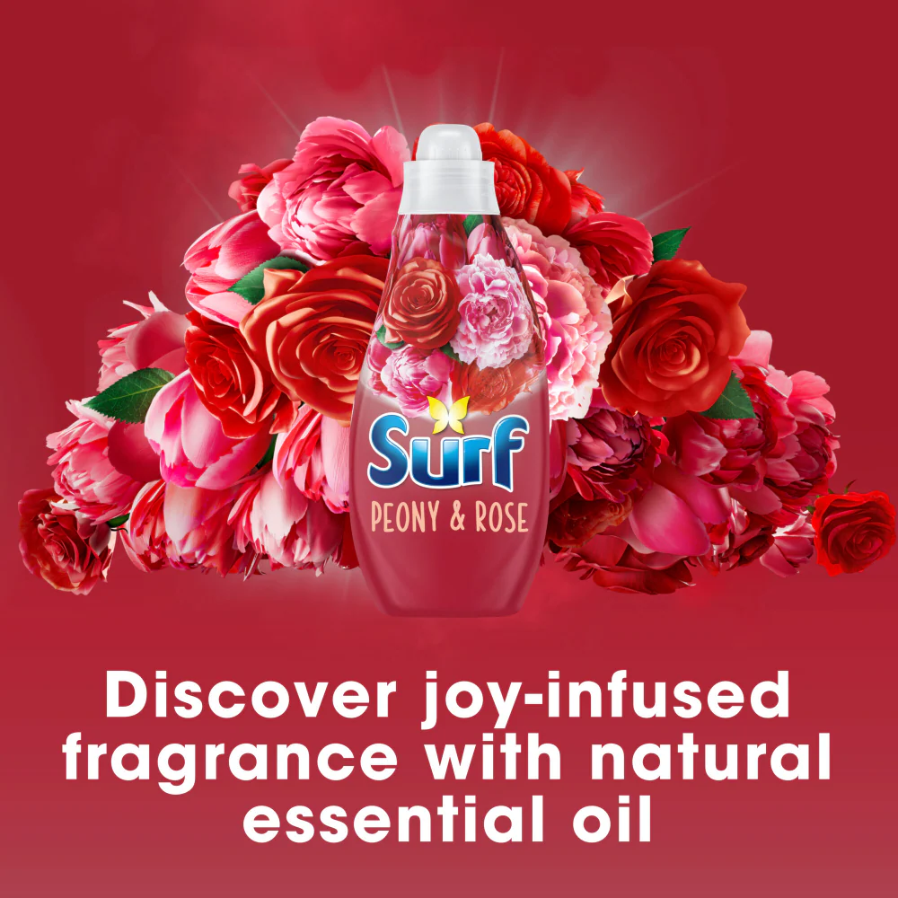 Surf Peony & Rose Concentrated Liquid Laundry Washing Detergent 24 Washes 648ml - Image 3